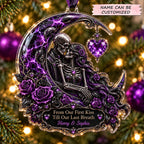 Day of the Dead Skeleton Lovers Christmas Mica Ornament