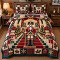 Imperial Red Toy Soldier Guard Quilted Bedding Set