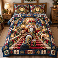 Clockwork Marching Nutcracker Troopers Quilted Bedding Set