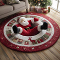 Santa Charm Quilted Round Mat