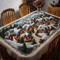 Festive Pines Holiday Village Tablecloth