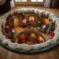 Santa Workshop Quilted Round Mat