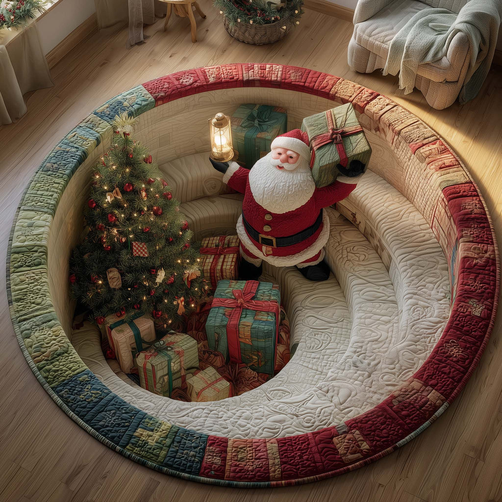 Jolly Surprises Quilted Round Mat