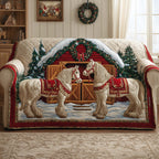 Yuletide Horse Quilted Sofa Cover