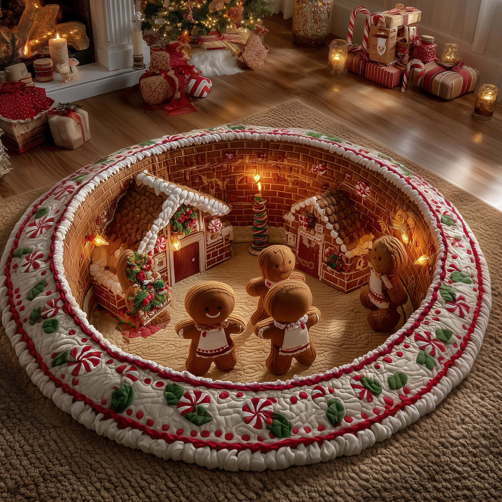 Spiced Cinnamon Pastry Baker Quilted Round Mat