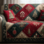Country Quilt Medley Quilted Sofa Cover
