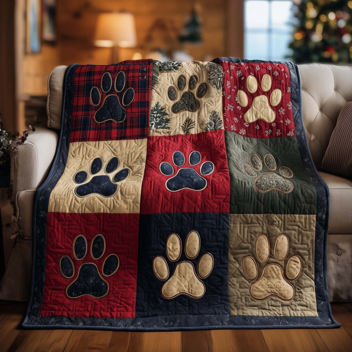 Cherished Footprints Cozy Quilted Blanket