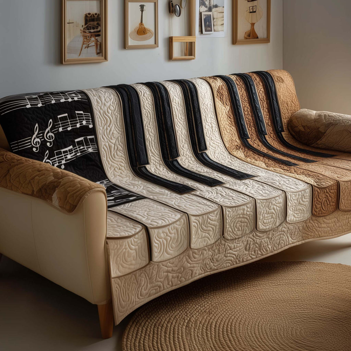 Classical Grand Concerto Quilted Sofa Cover