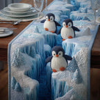Glacier Penguin Quilted Table Runner
