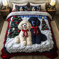 Chic Curly Canine Duvet Cover Set