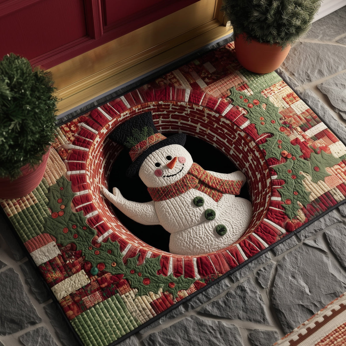Frosty Snowman Doormat