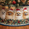 Pomeranian Quilted Tree Skirt