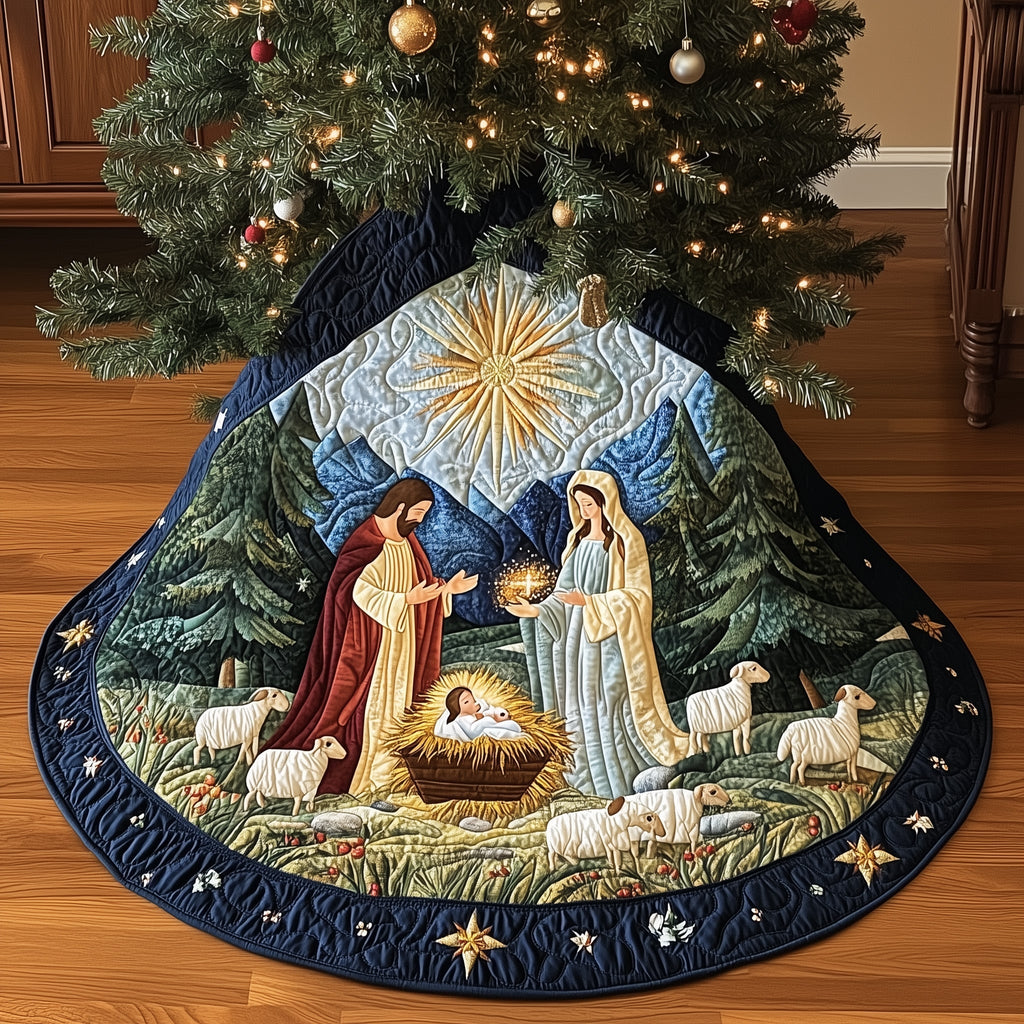 Sacred Divine Light Quilted Tree Skirt