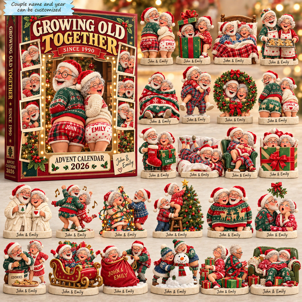 Growing Old Together Memories Custom Name and Year Advent Calendar 2026