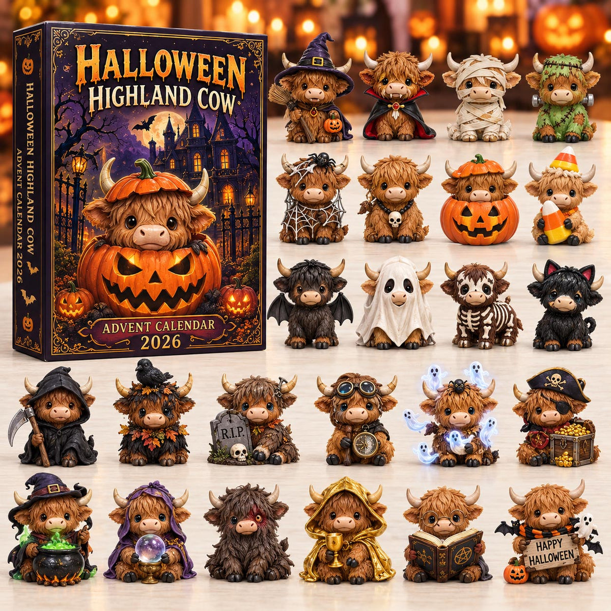 Halloween Highland Cow Special Advent Calendar 2026