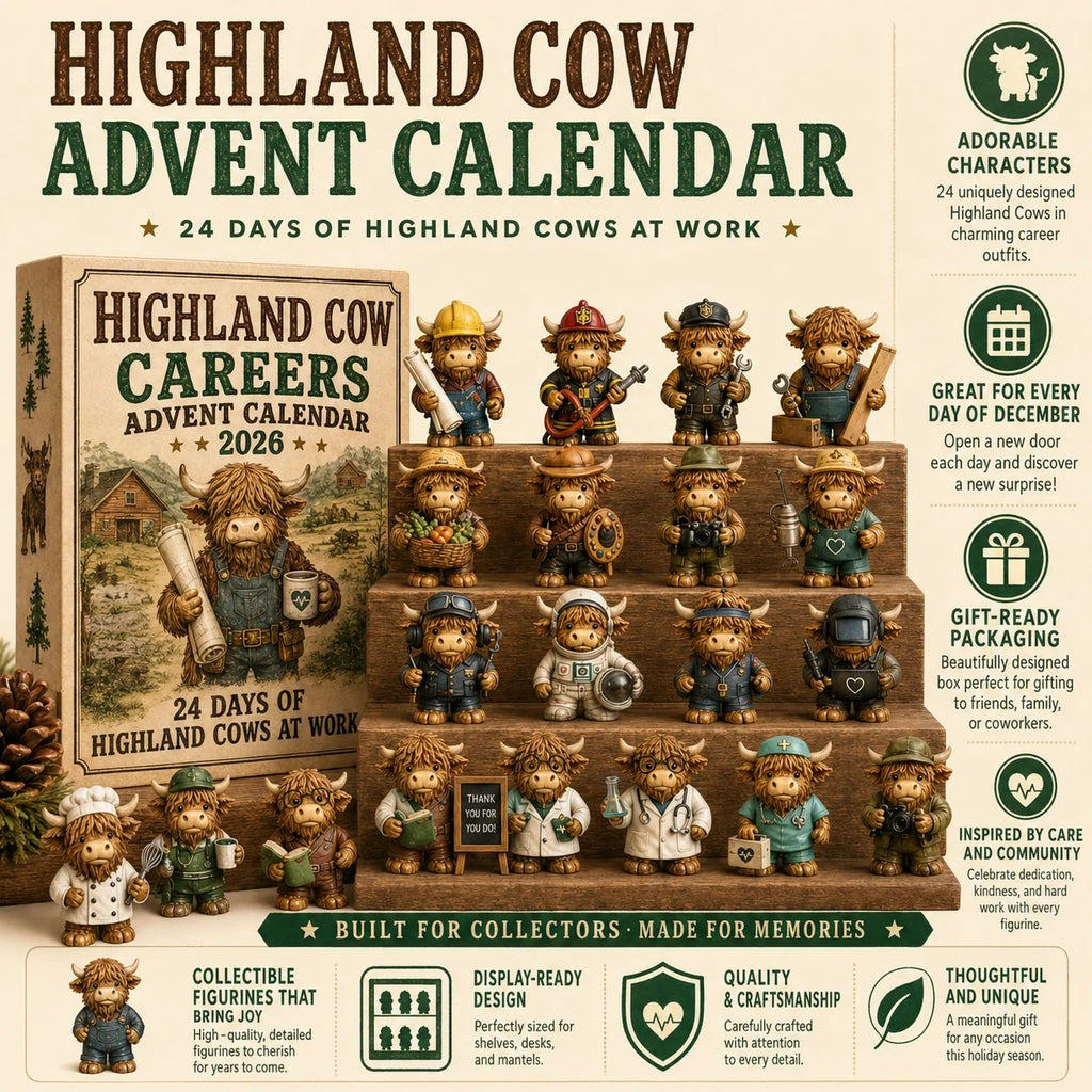 Highland Cow Careers 24 Days of Country Charm Advent Calendar 2026