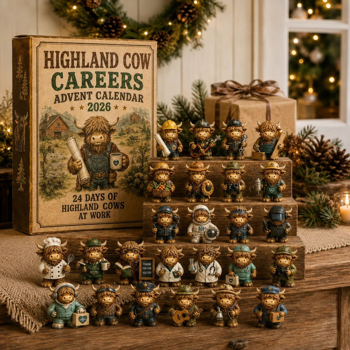 Highland Cow Careers 24 Days of Country Charm Advent Calendar 2026