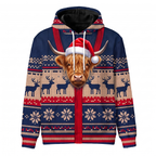 Highland Cow Christmas Hoodie - Farm Animal Christmas Gift