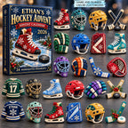Hockey Winter Gear Custom Name and Number Advent Calendar 2026