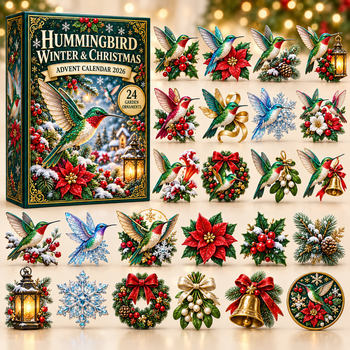 Holiday Hummingbird Winter and Christmas Advent Calendar 2026