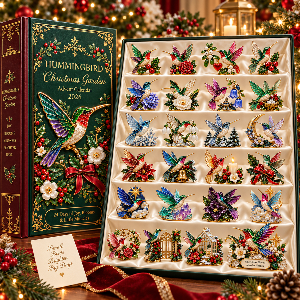 Hummingbird Christmas 24 Days of Joy in Bloom Garden Advent Calendar