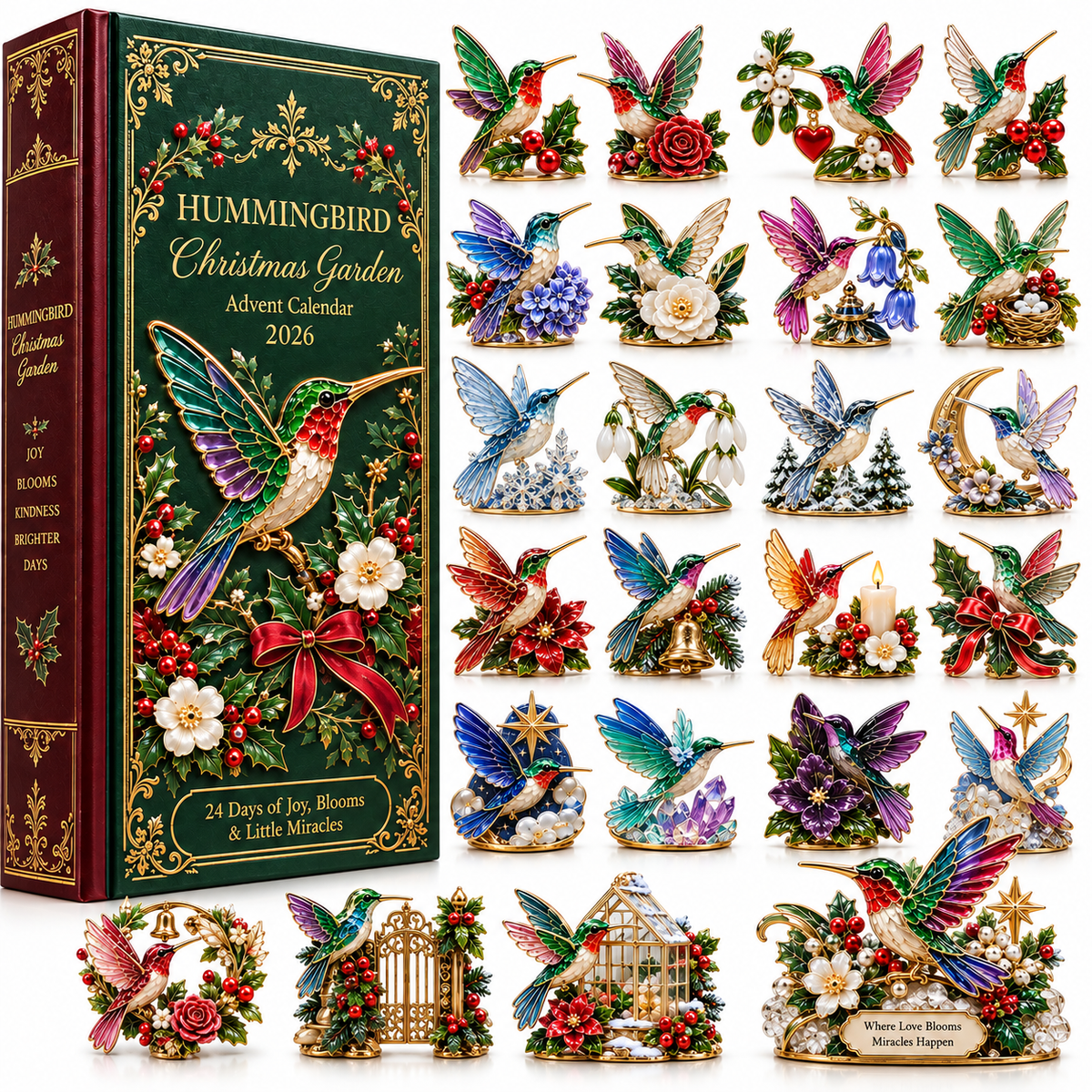 Hummingbird Christmas 24 Days of Joy in Bloom Garden Advent Calendar