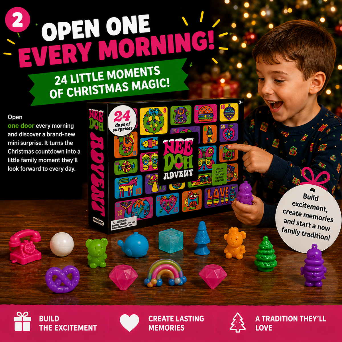 Needoh 24 Days of Squishy Surprises Advent Calendar 2026