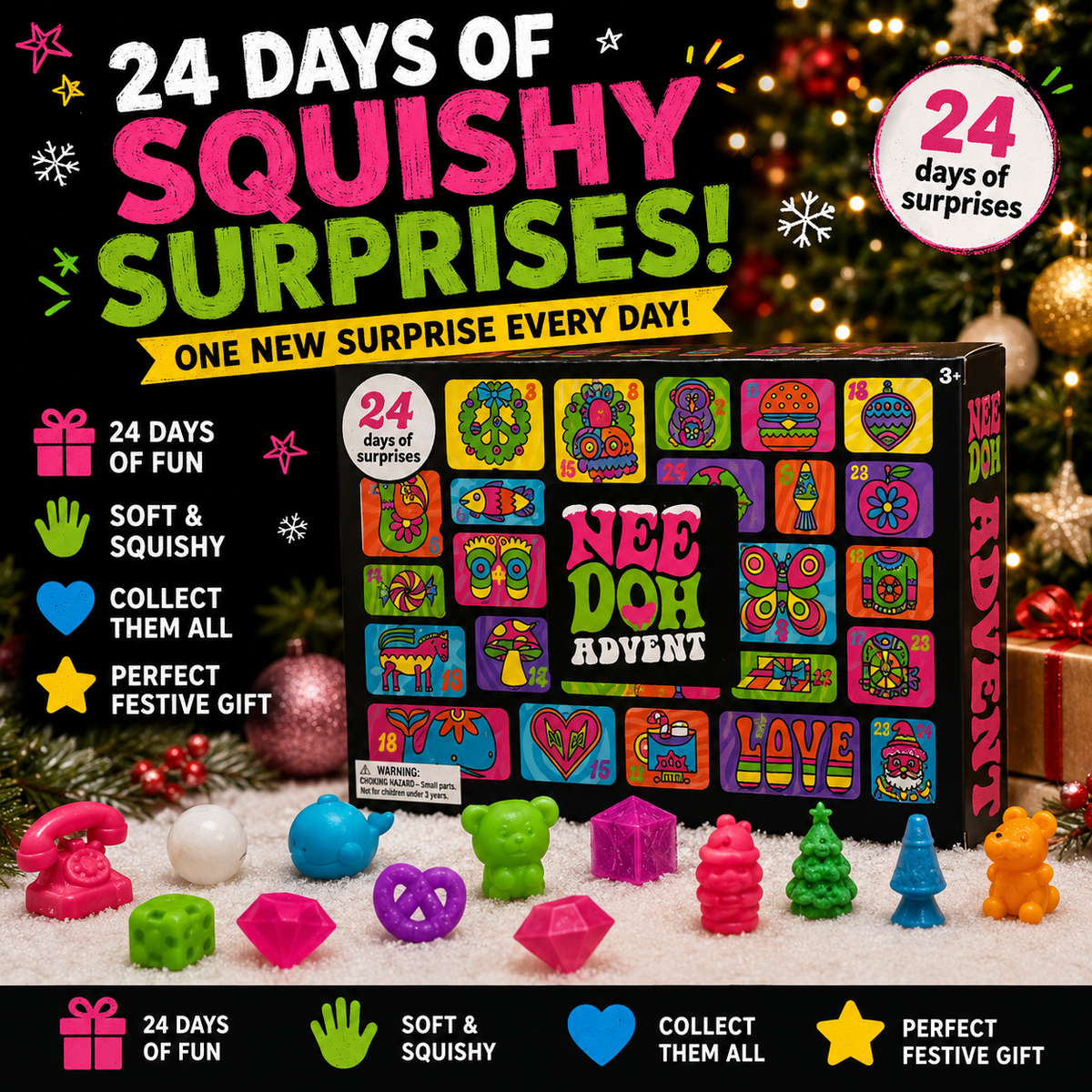 Needoh 24 Days of Squishy Surprises Advent Calendar 2026