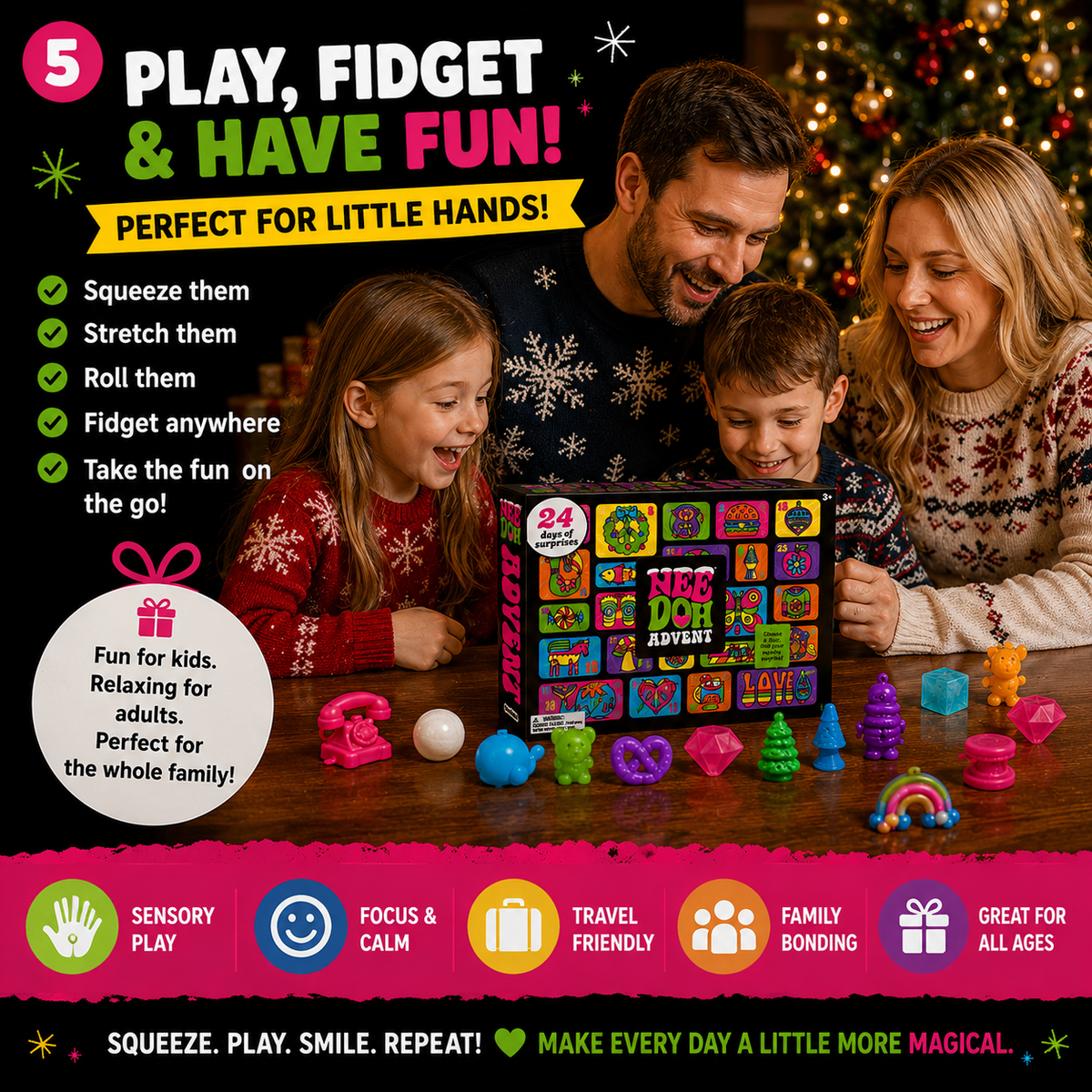 Needoh 24 Days of Squishy Surprises Advent Calendar 2026