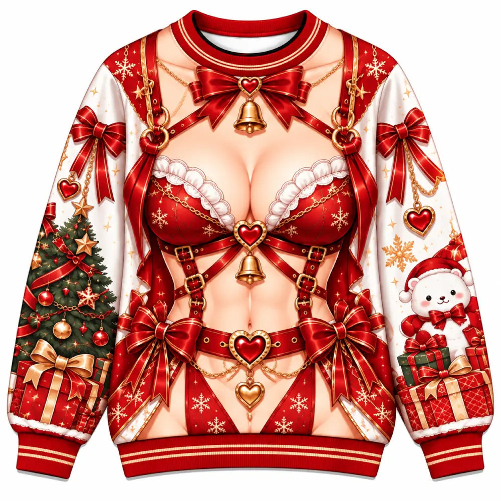 Kawaii Christmas Gift Illusion Sweater