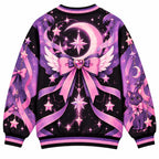Kawaii Magical Gothic Christmas Funny Anime Illusion Purple & Black Sweater