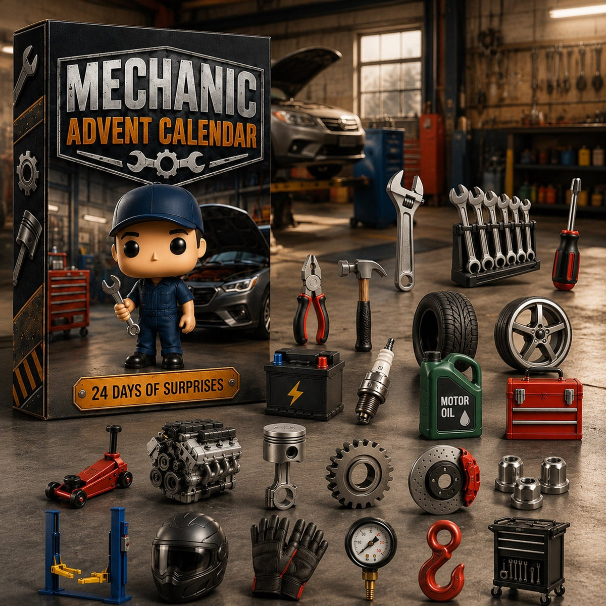 Mechanic 24 Days Acrylic Charm Surprises Advent Calendar 2026