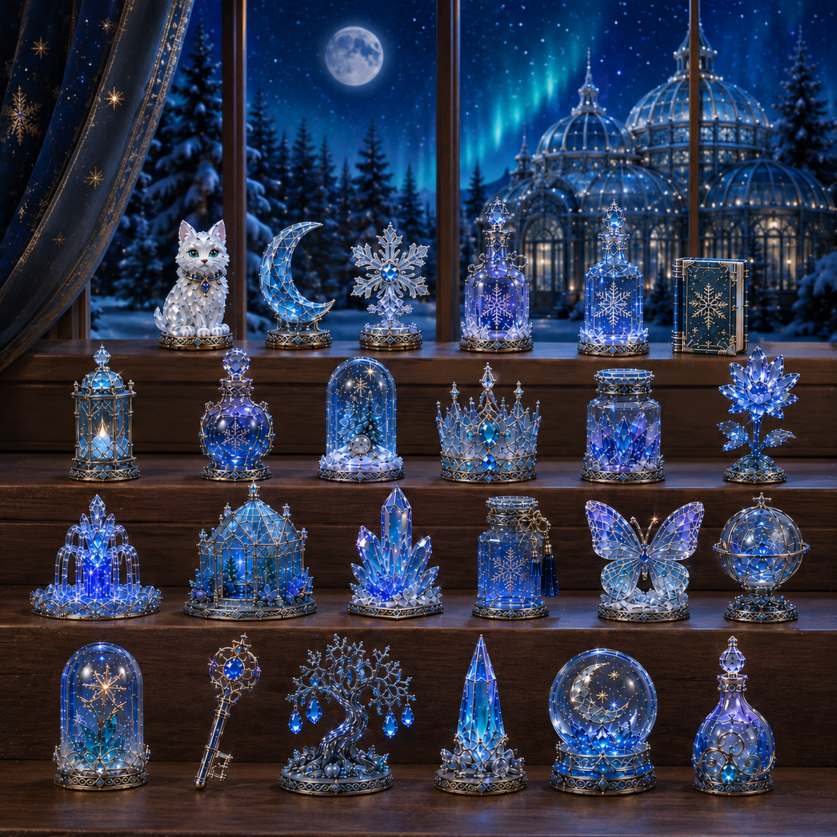 Moonlit Crystal Conservatory 24 Days Crystal Miniature Countdown Advent Calendar 2026
