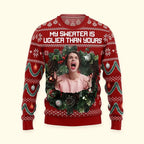 My Sweater Is Uglier Than Yours Silly Face Personalized Photo Ugly Sweater