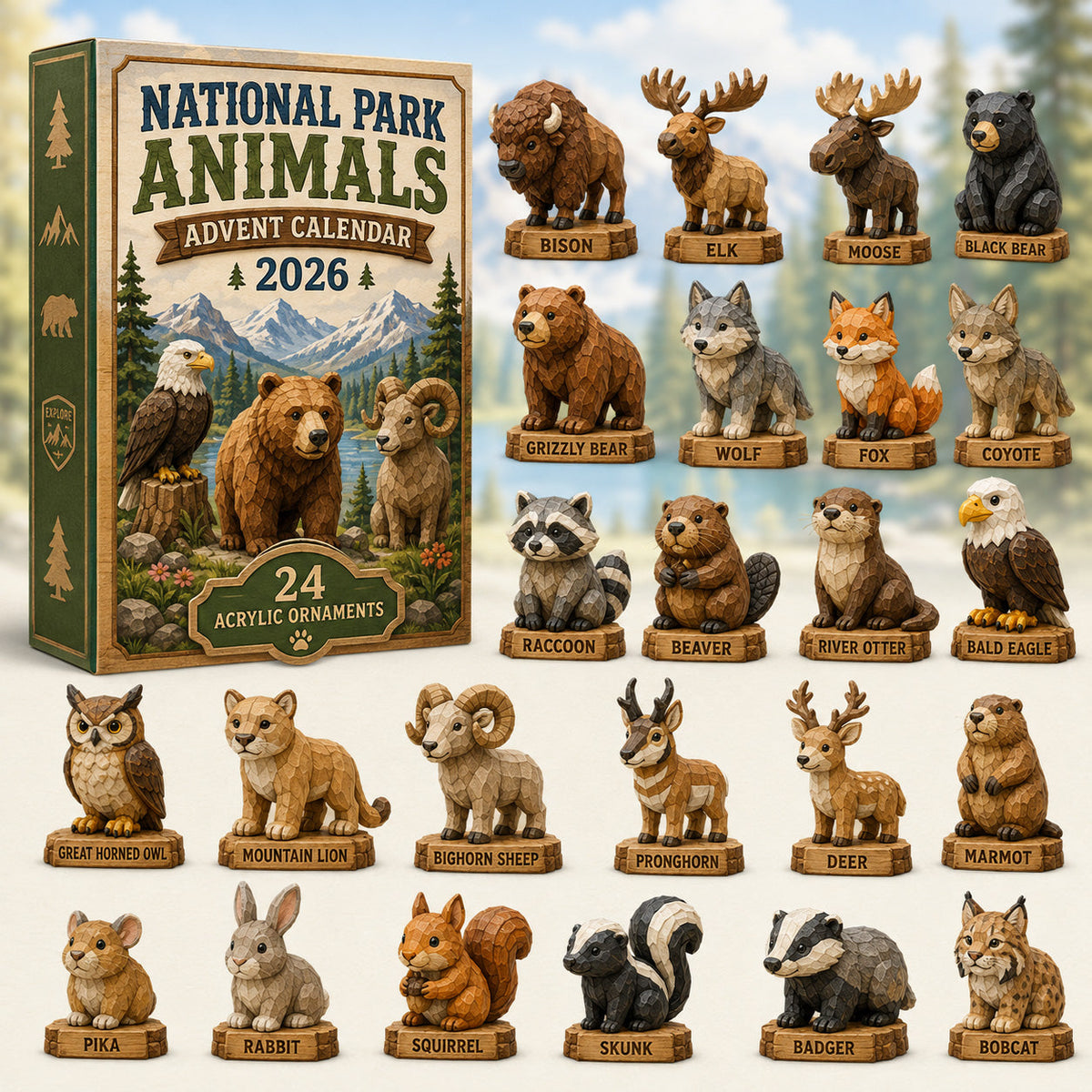 National Park Adorable Animals Advent Calendar 2026