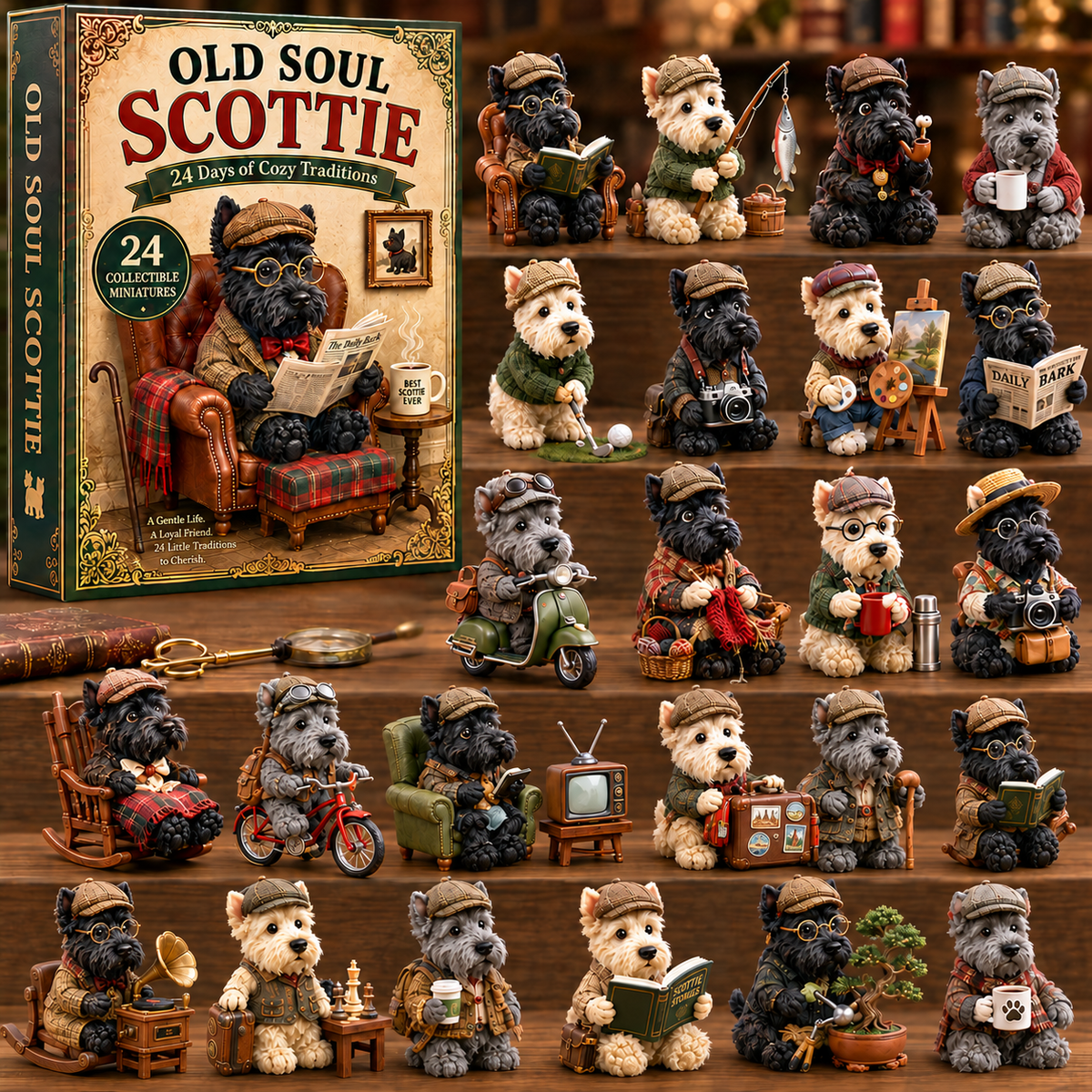 Old Soul Scottie 24 Days Scottish Terrier Miniatures Advent Calendar 2026