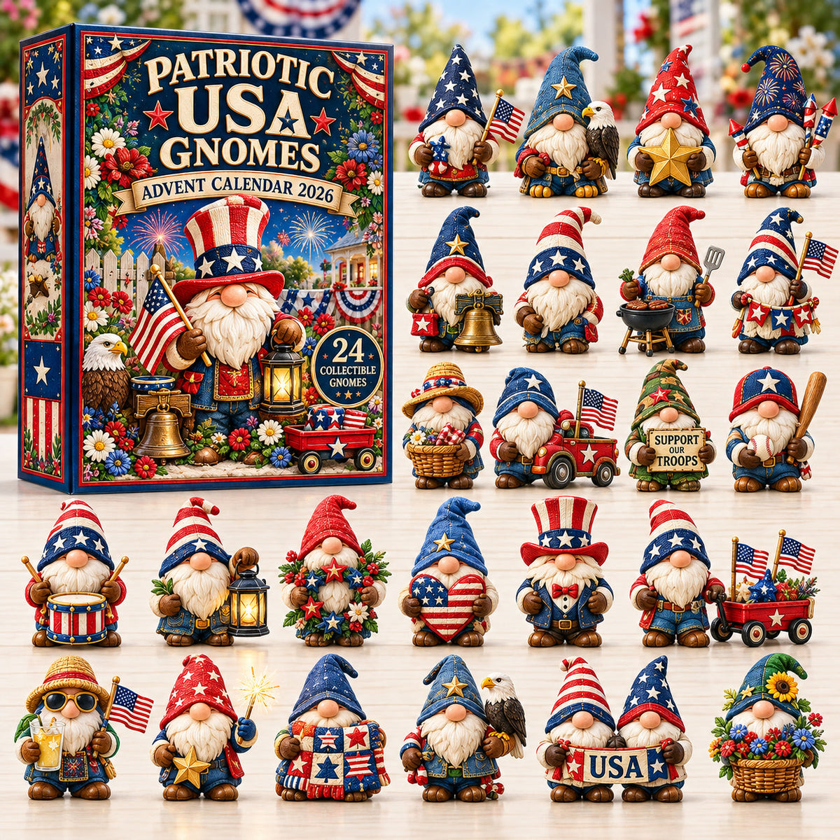 Patriotic USA Gnomes Limited Edition Advent Calendar 2026