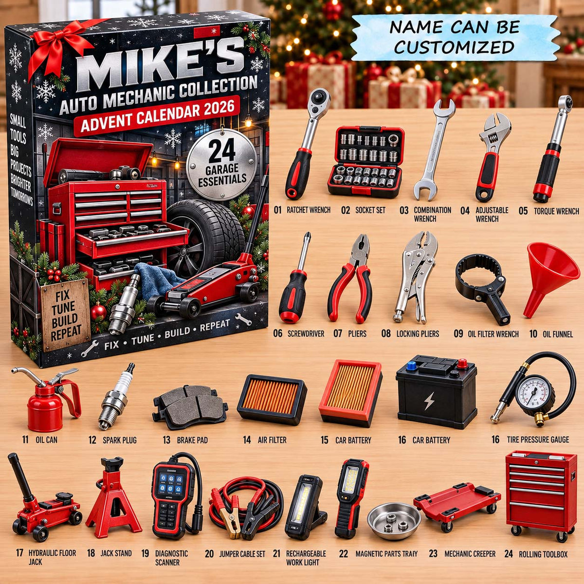 Personalized Auto Mechanic Limited Edition Advent Calendar 2026