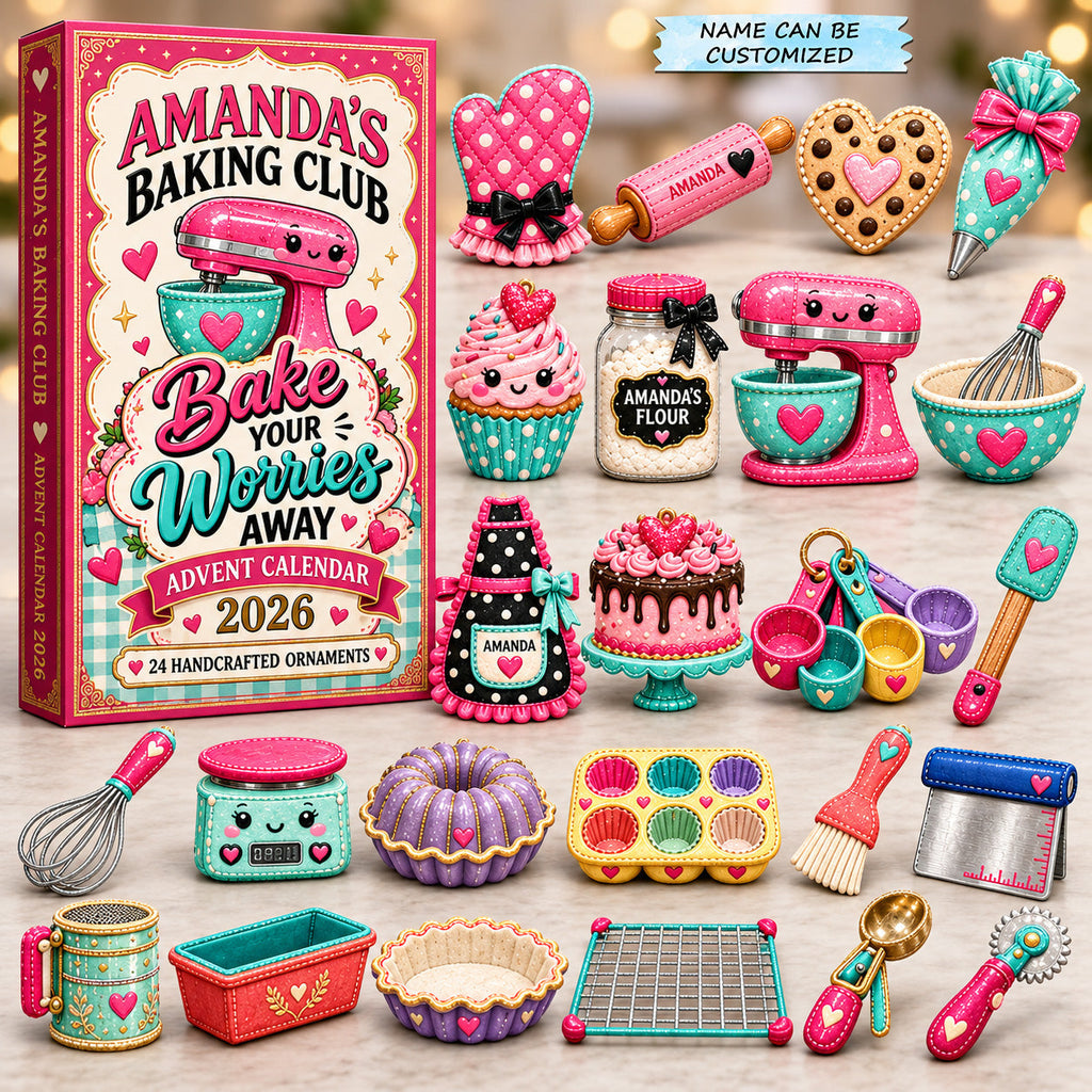 Personalized Baking Club Bake Your Worries Away Advent Calendar 2026