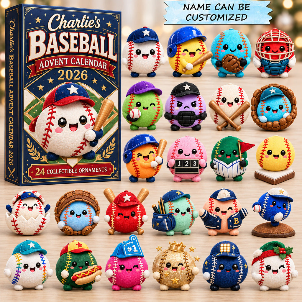 Personalized Baseball Dumpling Friends Advent Calendar 2026