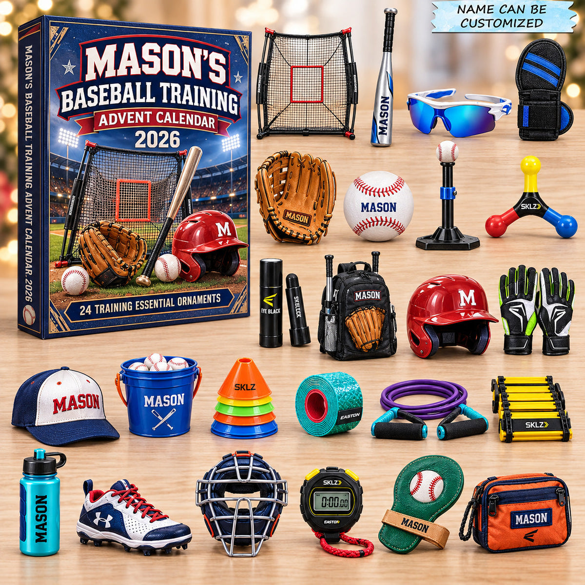 Personalized Baseball Training Gear Advent Calendar 2026