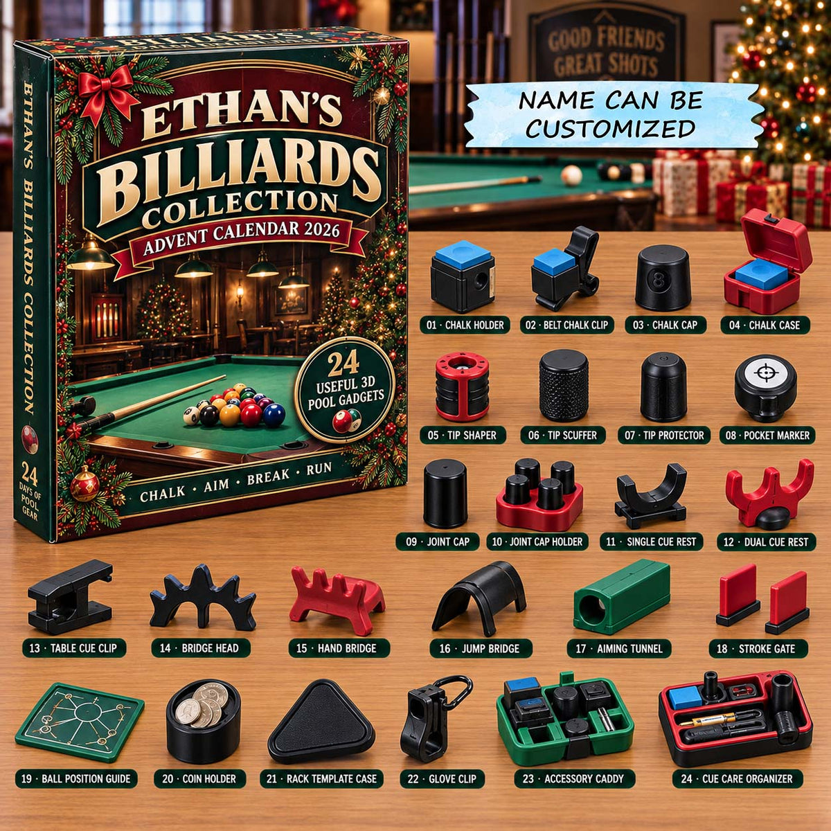 Personalized Billiards Collection Limited Edition Advent Calendar 2026