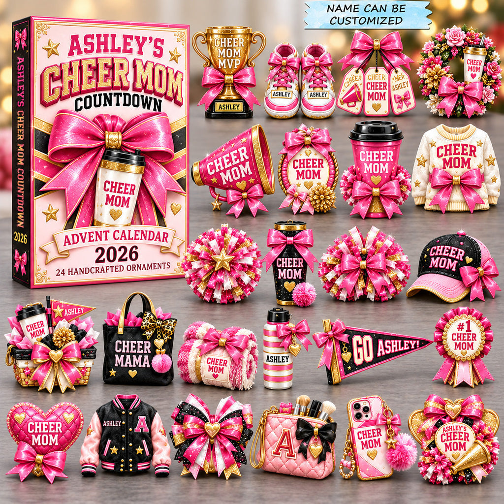 Personalized Cheer Mom Countdown Advent Calendar 2026