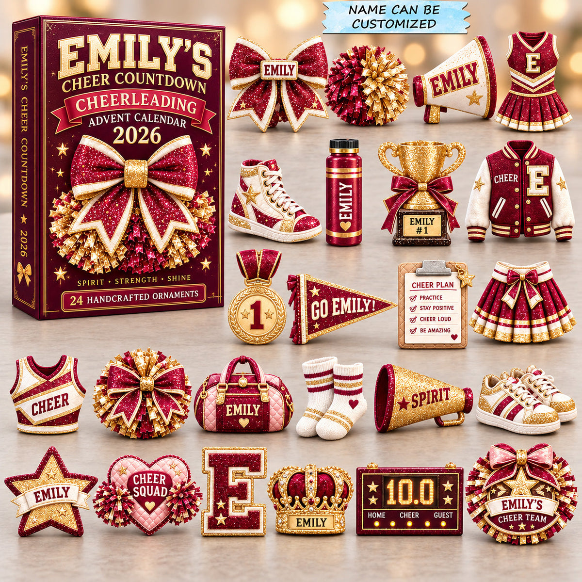 Personalized Cheerleading Spirit Advent Calendar 2026