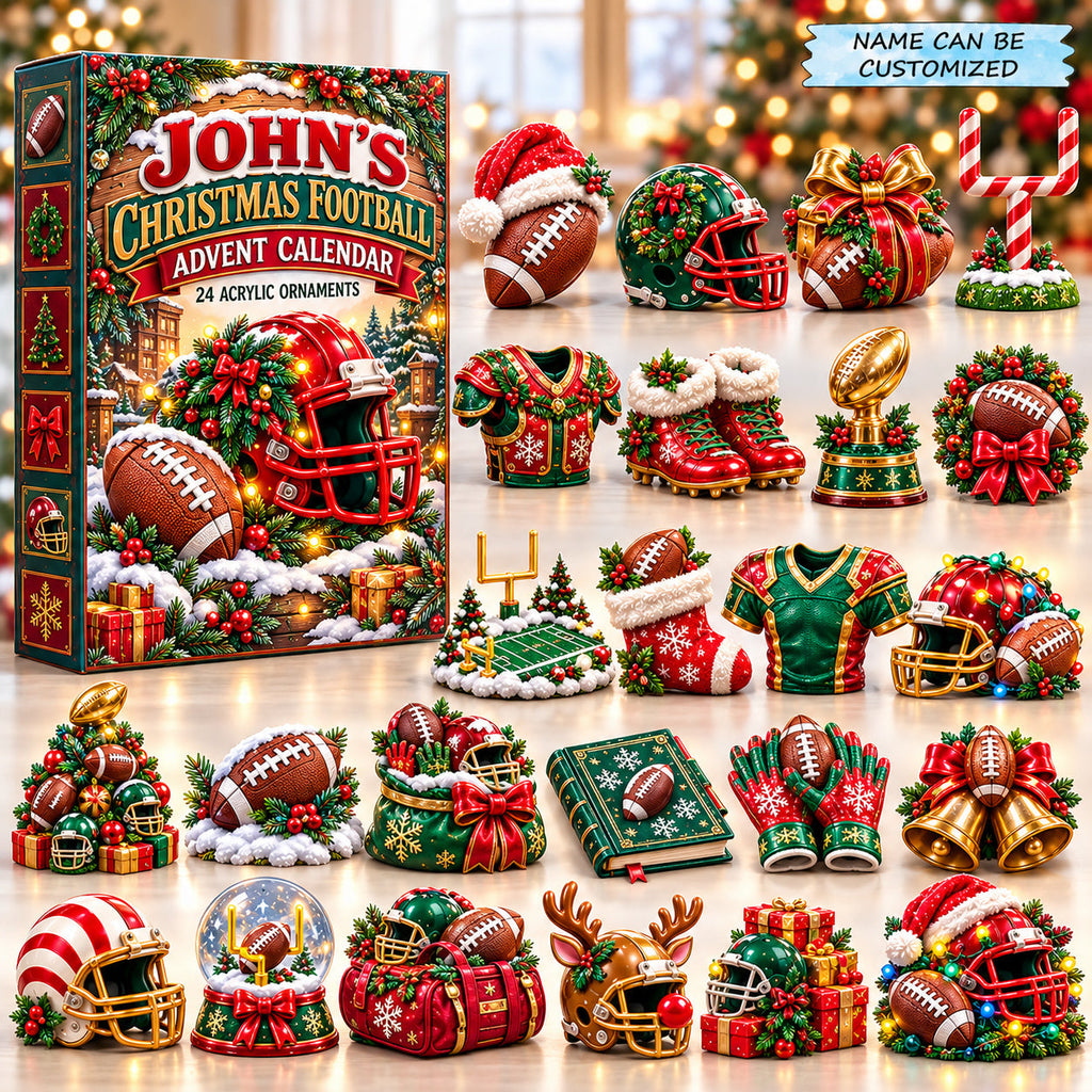 Personalized Christmas American Football Advent Calendar 2026