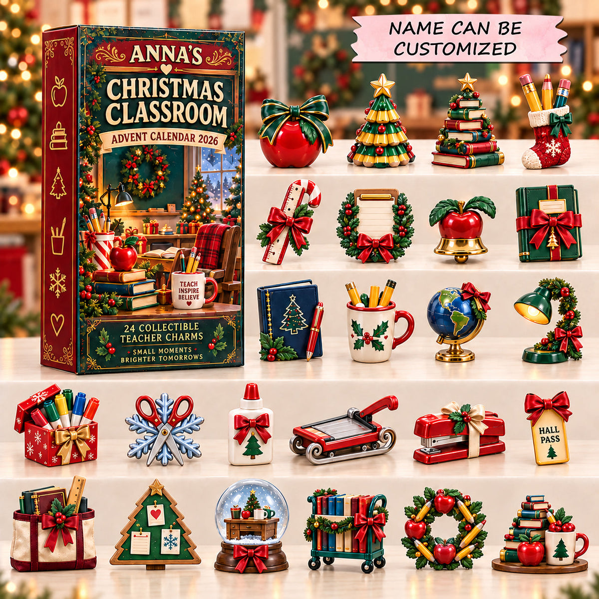 Personalized Christmas Classroom Advent Calendar 2026
