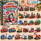 Personalized Christmas Constructive Vehicles Advent Calendar 2026