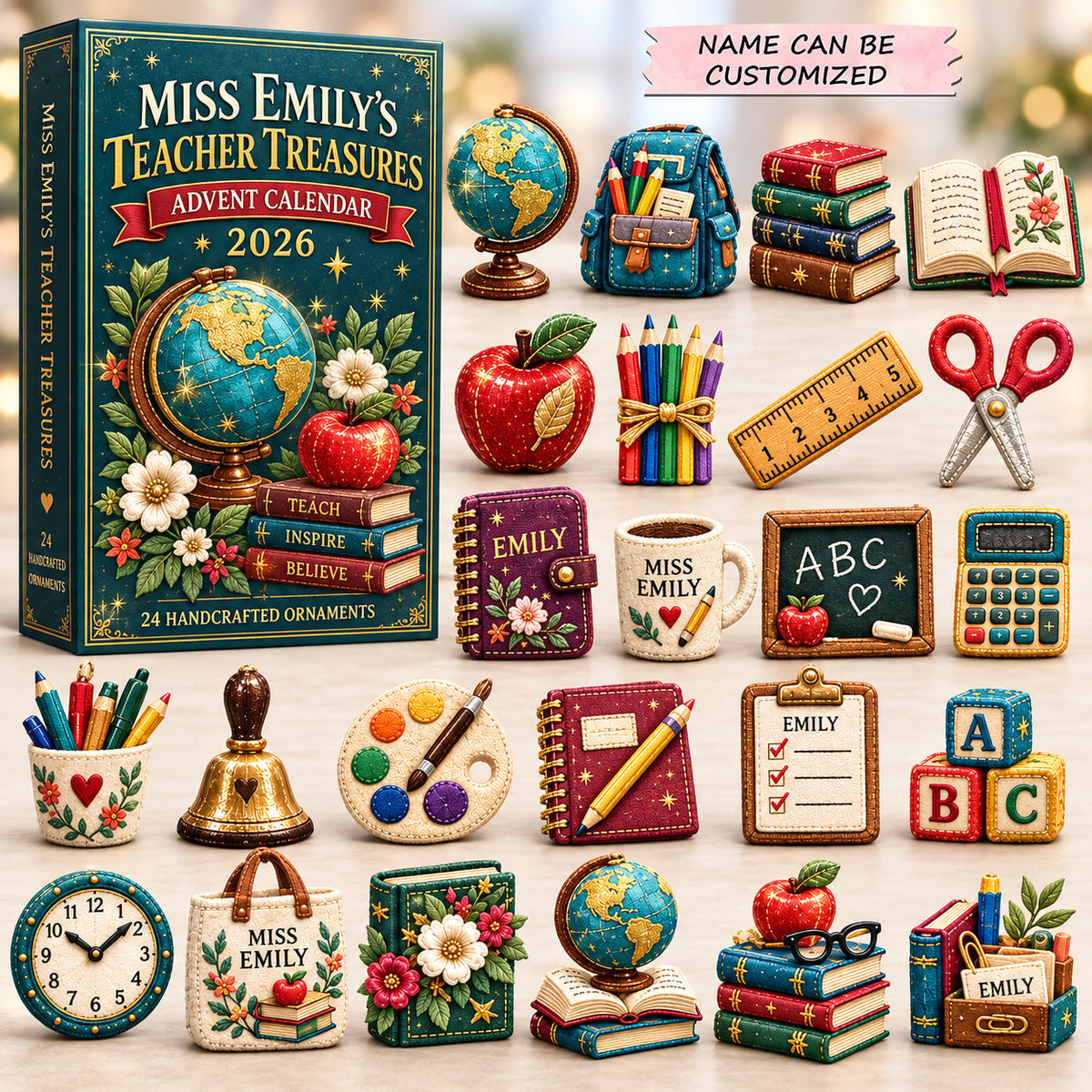 Personalized Classic Teacher Treasures Advent Calendar 2026