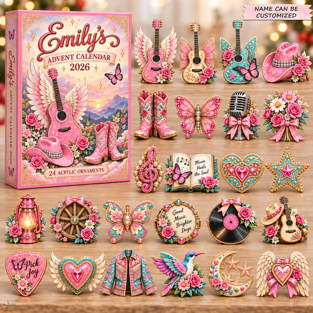 Personalized Country Music Butterfly Advent Calendar 2026
