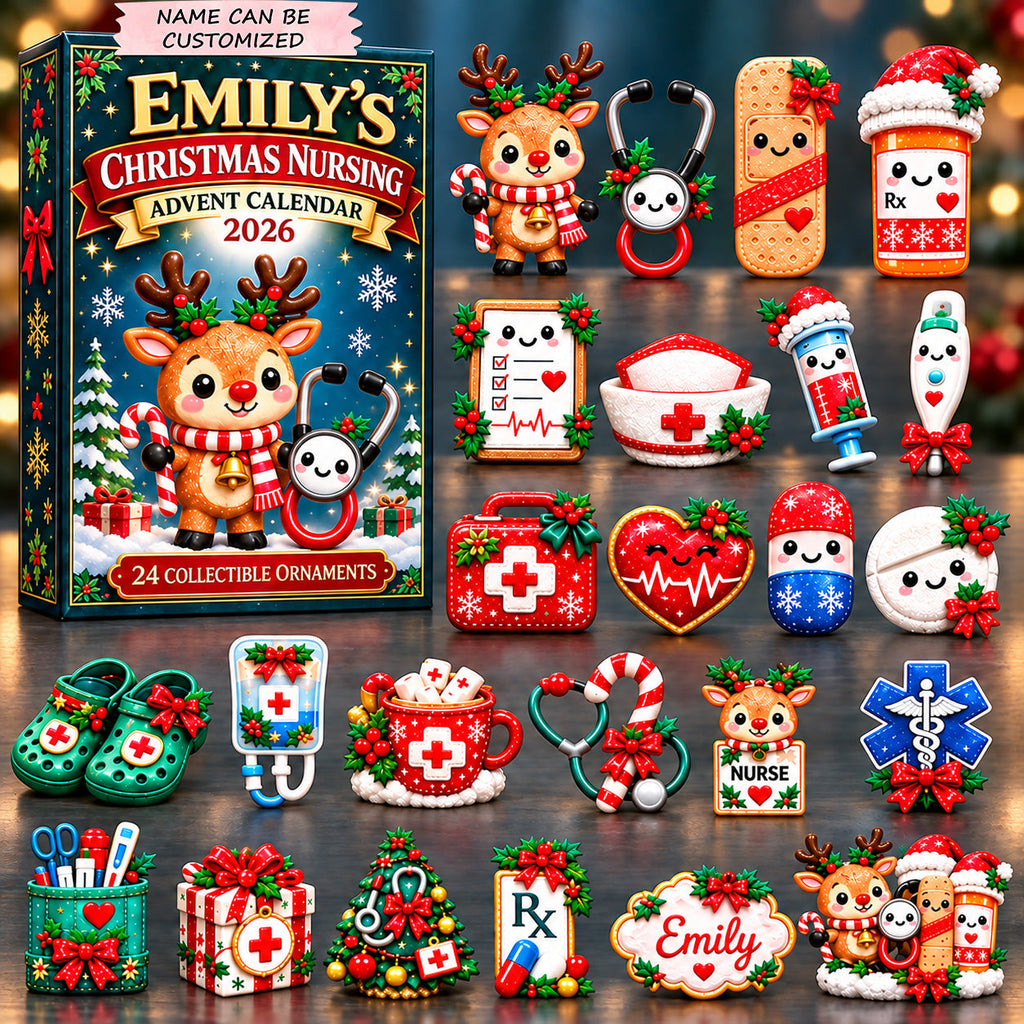 Personalized Cute Christmas Nurse Advent Calendar 2026